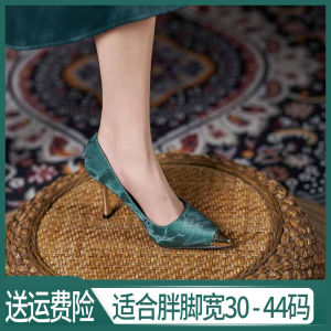 เซ็กซี่ ทันสมัย รองเท้าส้นสูงสําหรับผู้หญิงขนาดเล็ก 31-33 กริชบางเท้ากว้างรองเท้าที่รองเท้าเหมาะสําหรับการสวมใส่ในชีวิตประจําวัน