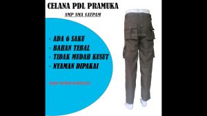 Celana Pramuka PDL Bahan Laricci SMP/SMA/SATPAM