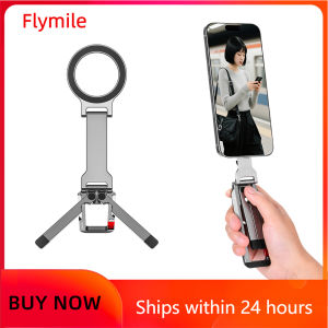 Flymile Magnetic Phone Holder for iPhone 17 15 14 Pro Max Accessories Folding Tripod Desktop Stand Compatible With Magsafe