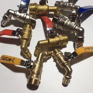 Vòi xả sưởi hình cầu nóng lạnh - Lắp đặt 1 phút đồng nguyên chấtSize 1/2" 3/4" 1" (DN15 DN20 DN25)
