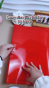 Long Expanding File Folder Exam Paper Organizer Organ Bag 13 Layers Waterproof PP School Supplies