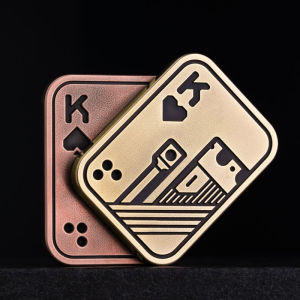 Magnetic Metal Fidget Toys - Metal Poker Push Card Fidget Slider Stress Relief Toy Mens EDC Toys Fidget Toys Haptic Coin Gifts
