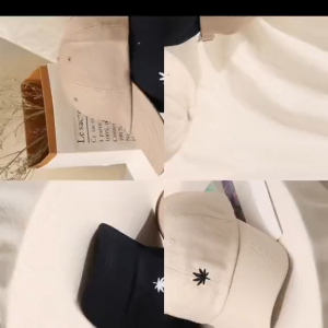 Stok Sedia Ada Cap Korean Topi OOTD Maple Cotton Cap Adjustable Size Quality Topi Viral