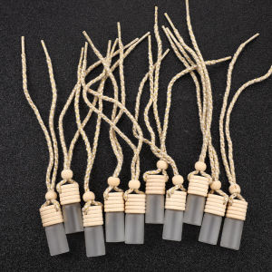 20/10Pcs 5ml Transparent Empty Car Perfume Glass Bottle for Essential Oils Air Freshener Perfume Pendant Bottles