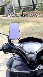 Phone Holder Sepeda Motor 360° Alloy Bracket Dudukan Penyangga HP Handphone Smartphone