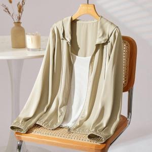 LIANGYILAILIN | Casual Sun Protection Thin Lightweight Solid Color Korean Style Fashionable Womens Summer Jacket 2025
