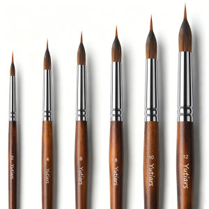 6Pcs Yutiars Watercolor Brushes 4Pcs Extended Point Professional Synthetic Brushes with Extra Long Pinhead for Fine Detailing