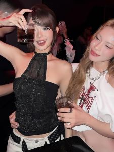 เสื้อกั๊กผ้าตาข่ายทรงสลิมฟิตแบบสวมคอ ทรงเข้ารูป แขนกุด ผ้าฝ้ายผสม ฤดูใบไม้ผลิและฤดูร้อน 2016