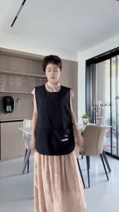 Apron for cooking apron for women waterproof vest apron vinmax kitchen apron for men apron waterproof oilproof can wipe hands kitchen work clothes home cooking cleaning men and women universal