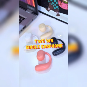 MATEI COD Headset Bluetooth Single Earphone W5 All tipe Wireless Bluetooth OWS Stereo Sound HiFi