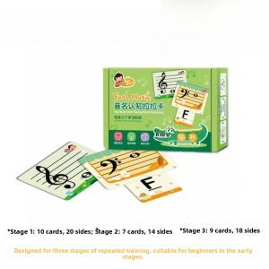 Early Childhood Education Musical Note Flashcards Pullable Staff Notation Cards Enlightenment Teaching Tools for Children