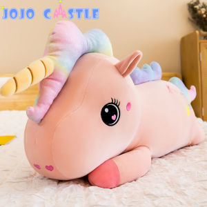 JOJO CASTLE Cute Pink White Unicorn Plush Pillow Kawaii Animal Unicorn Soft Plush Toys for Children Girl Pillow Birthday Gifts for Girlfriend