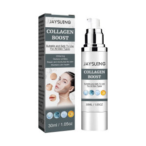 Jaysuing Collagen Boost Serum Anti Aging Lifting Firming Face Skin Wrinkle Removal Moisturizing Whitening Fade Fine Lines Essence Liquid Dark Spot Corrector Brightening Hydrating Anti-wrinkle Facial Cream