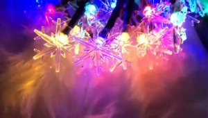 【VIDKHSY Store】30LED Solar Snowflakes Christmas String Lights Solar Powered String Fairy Lights Waterproof Outdoor Christmas Party Decoration