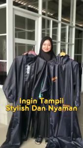 HIJAS Mantel Jas Hujan Langsungan Tanpa Resleting