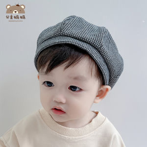 หมวกเบเรตตาบลูมสไตล์ลำลองสำหรับเด็กชายและเด็กหญิง หมวกทรงกลม ฤดูใบไม้ร่วง/ฤดูหนาว หมวกเด็ก ฤดูใบไม้ผลิ ฤดูใบไม้ร่วง เด็กวัยเตาะแตะ ทันสมัย