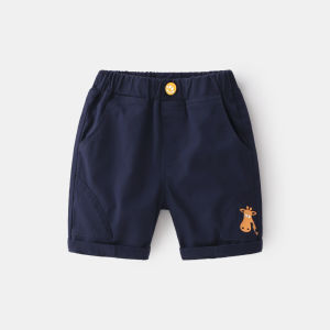 Quần Short Dạo Phố Mùa Hè Mới in Hình Gấu Cổ Dài Năm Điểm Wellkids Cotton Pha Trộn Quần Dài Đến Giữa Bắp Chân Cho Bé Trai