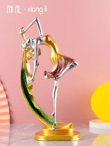 Resin Dance Girl Figurine Home Decorations Living Room Office Desktop Decor Small Display Cabinet Room Divider Shoe Rack