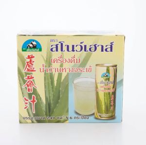 เครื่องดื่มอโลเวร่าว่านหางจระเข้ในน้ำเชื่อมตราสโนว์เฮาส์ 1 ลัง มี 8 กล่อง