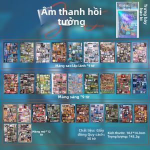 Nhãn Dán Nhật Bản Phong Cách Cắt Giấy Vintage Bóng Bẩy 800 Miếng