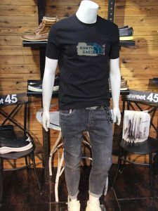 Áo Thun Nam Tay Ngắn Mùa Hè 2025 Cổ Tròn in Họa Tiết Thời Trang Thường Ngày Cotton Co Giãn Thoải Mái Thoáng Khí