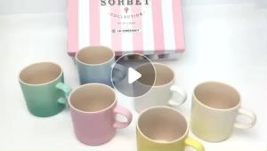 French rainbow coffee cup Macaron cup 350ml ice cream mug ceramic coffee cup living room decoration