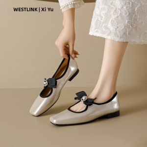 Bow Mary Jane Flats Low Top