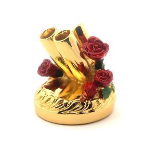 PEN HOLDER - Pure 24kt Gold Plated Idol - AARYA24KT - Size: 7cm X 7cm - Gift Item - Durable and have splendid look