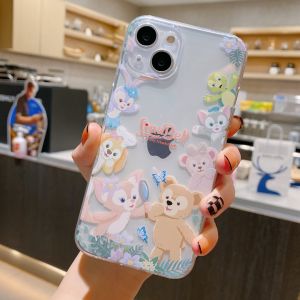 Disney Cartoon iPhone 12 Silicone Case Transparent Girls Full Cover Protection for Xiaomi 12 pro Soft Shell Anti-Fall