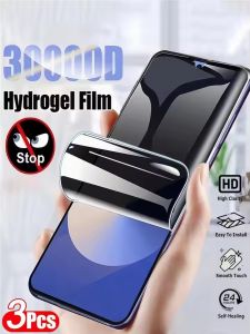 3Pcs Privacy Hydrogel Film For Xiaomi Poco F7 Pro F7 Ultra X7 Pro Screen Protector for Redmi K80 Pro Without Fingerprint Ulock
