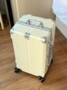 Large Capacity Aluminum Frame Luggage Suitcase for Women 28 Inch Travel Suitcase 20 Inch Boarding Box Durable PC Pull Rod Box