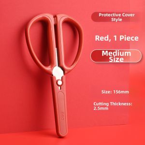 deli | Multi-purpose Kitchen & Craft Scissors Sharp Durable Safe with Thick Handle and Protective Cover