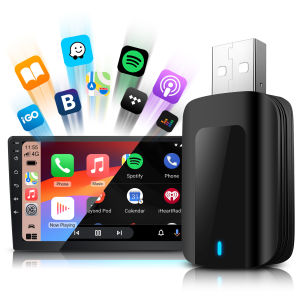 2 in 1 Wireless CarPlay Android Auto Wireless Adapter for Factory Wired Car Plug and Play Smart USB Dongle Mini Box