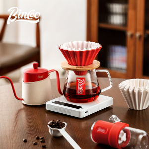 BINCOO Thickened Heat Resistant Coffee Filter Cup Cloud Sharing Glass Pot Hand Brew Coffee Pot Set Filtering Utensils Home Use