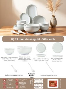 Yomerto | Bộ Dụng Cụ Ăn Bữa Tiệc Sứ Underglaze Chất Lượng Cao Elegance