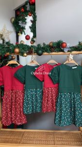 LEWIS EMMA - Ophelia Dress (6 Bulan-14 Tahun) Dress Anak & Bayi Perempuan / Baju Terusan Lengan Pendek