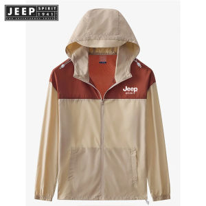 Jeep Spirit 1941 estd nam mùa hè Áo khoác nhẹ thoáng khí chống nắng chống gió với quần áo chống gió nối trùm đầu