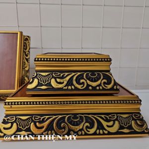 Đế Gỗ Đôn Gỗ Vuông Kê Tượng Vật Phẩm Phong Thuỷ Đồ Trang Trí Tượng Phật Nhiều Kích Thước