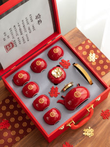 Tang Cheng Wedding Tea Set Suit Engagement Girlfriends Gift Wedding Gift for New Bride All Products High-End Practical