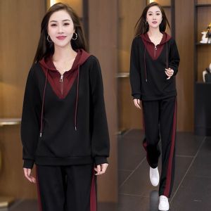 QIAOXIZI | Bộ Quần Áo Thời Trang Phong Cách Dành Cho Phụ Nữ Giàu Kinh Nghiệm Có Mũ Trùm Đầu