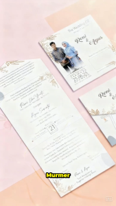 200 Undangan Pernikahan Khitanan Ngunduh Mantu Model Semi Amplop Lipat Tiga SR 964-972