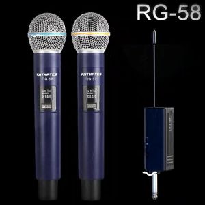 RAYHAYES RG-58 ไมโครโฟนไร้สายของแท้ของแท้แบบชาร์จไฟได้แบบมืออาชีพไมโครโฟนเหมาะสำหรับลำโพงคาราโอเกะบลูทูธ microphone