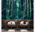 WALLPAPER HUTAN, WALLPAPER CUSTOM TEMA HUTAN 3D, WALLPAPER TEMA HUTAN UNTUK RUANG TAMU. 