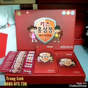 Nước hồng sâm baby Sanga hàn quốc chính hãng hộp 30 gói - Hồng sâm hàn quốc cho bé - tranglinh