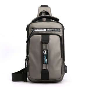 New Mens Motorcycle Multifunctional Chest Bag Large Capacity Slant Crossbody Bag Casual Waterproof Single Shoulder Cool Sport Small Backpack Lightweight