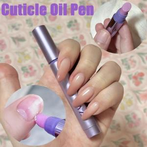 1/2pc 3In1 Nail Cuticle Oil Pen Nail Cuticle Pusher with Nutritional Oil Dead Skin Remover Nourishing Manicure Nail Care Oil Pen