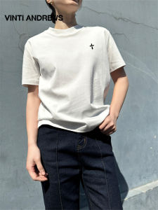 Spliced Shoulder Round Neck Womens Tee