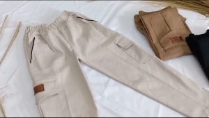 Celana cargo anak panjang 1-11 tahun premium hitam abu mocca cream