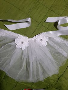 Lace and tulle Christening veil