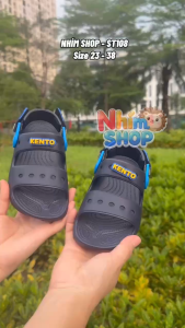 Sandal bé trai quai hậu 2in1 KENTO – Dép EVA cao cấp charm Minecraft siêu nhẹ chống trơn không hôi chân 3–12 tuổi ST108